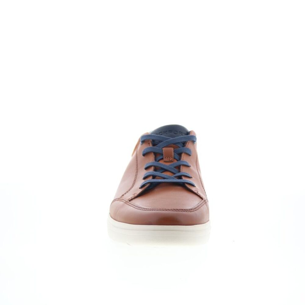 Rockport Mens Total Motion Court Blucher Brown Shoes (NWT) - Picture 3 of 7